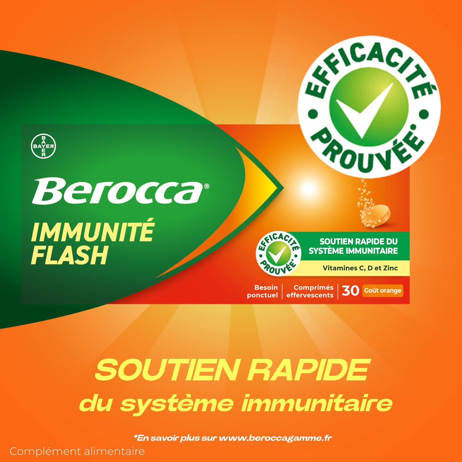 berocca-immunit-flash-multivitamines-zinc-vitamines-c-et-d-go-t-orange-60-compri image 2