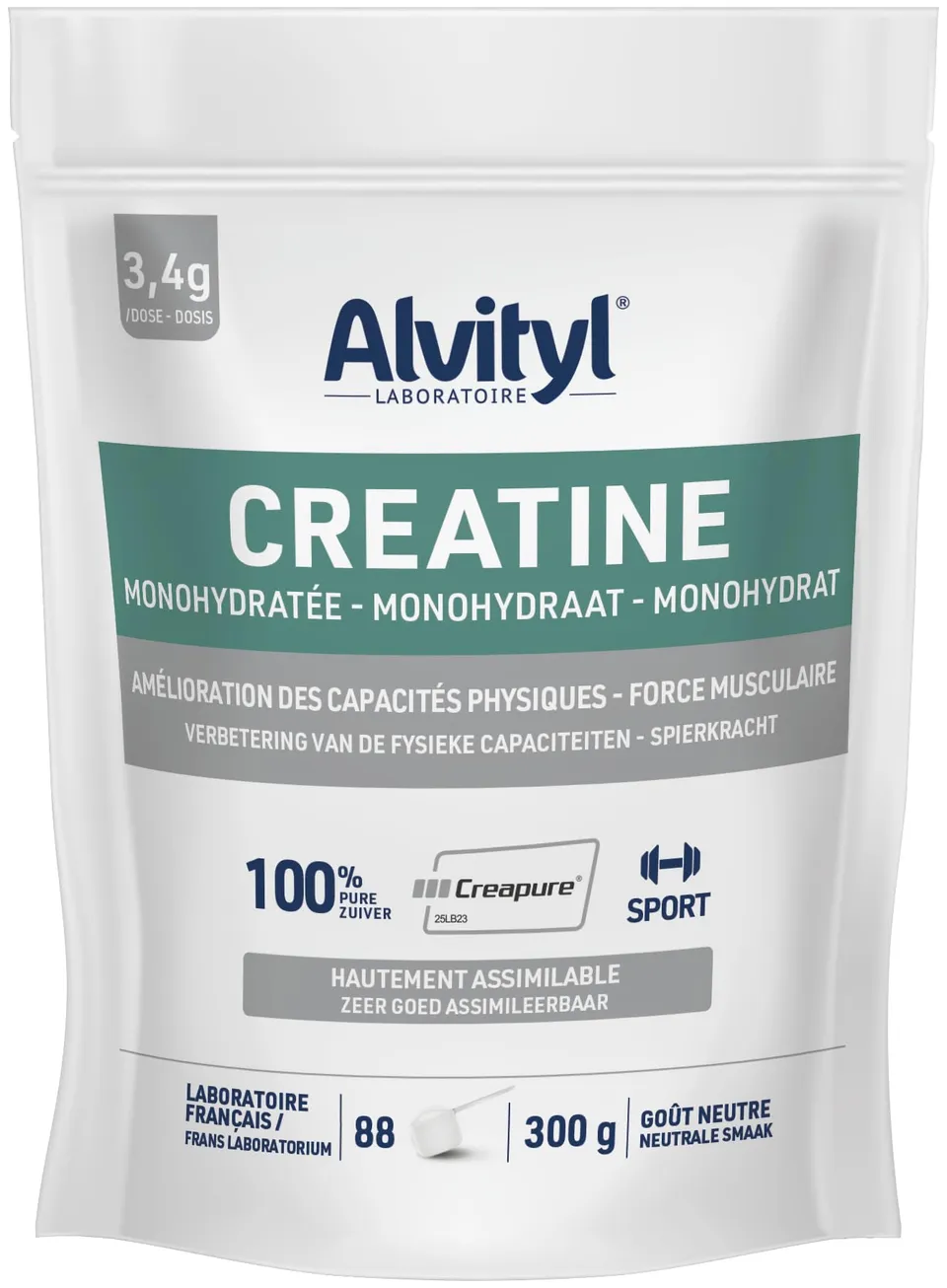 alvityl-cr-atine-monohydrat-e-creapure-poudre-300-g-88-portions image 1