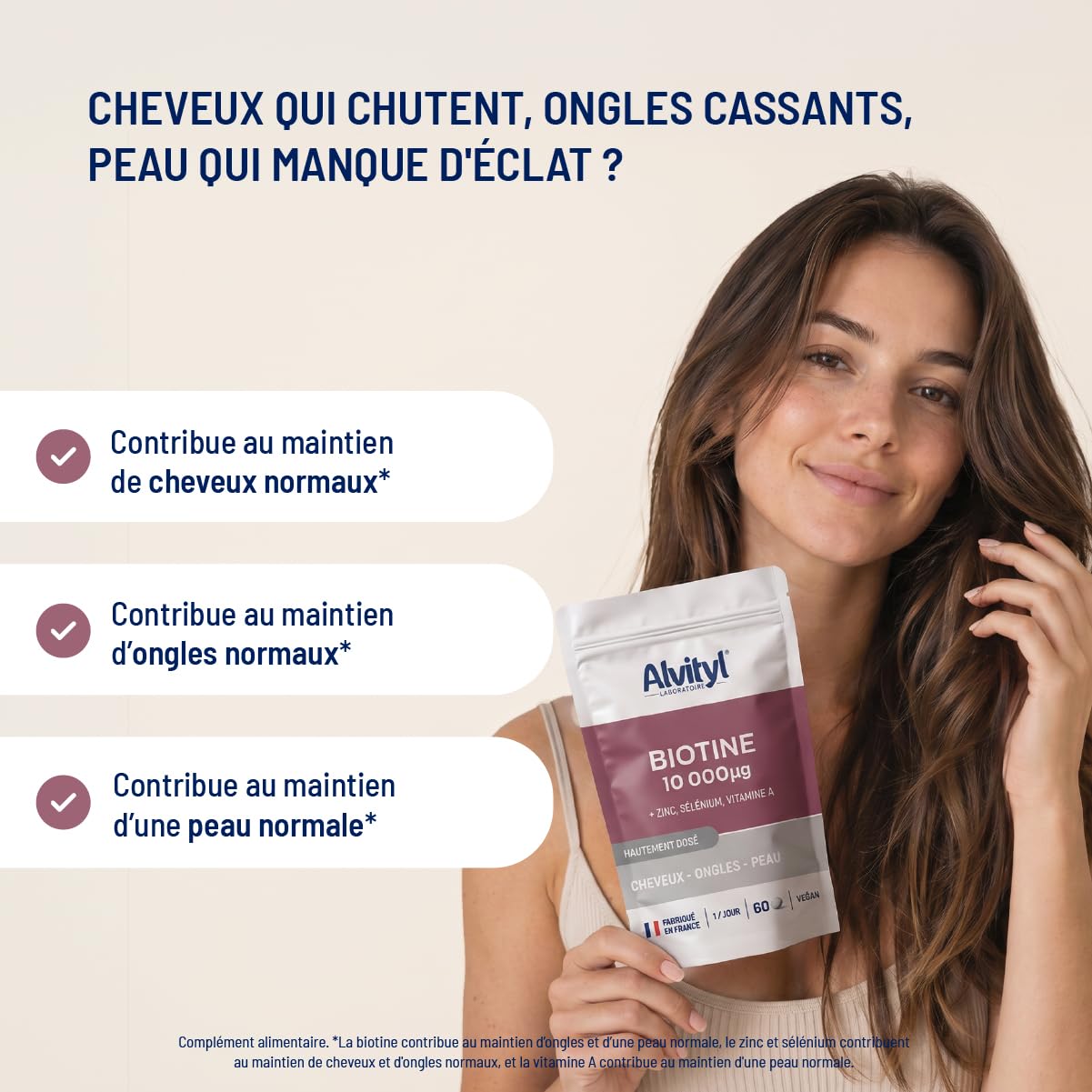 alvityl-biotine-10000-g-zinc-s-l-nium-vitamine-a-peau-ongles-cheveux-60-comprim- image 3