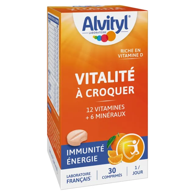alvityl-vitalit-comprim-s-croquer-multivitamines-min-raux-adultes-fraise-x30 image 1