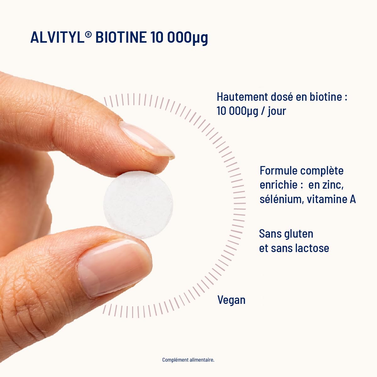 alvityl-biotine-10000-g-zinc-s-l-nium-vitamine-a-peau-ongles-cheveux-60-comprim- image 4