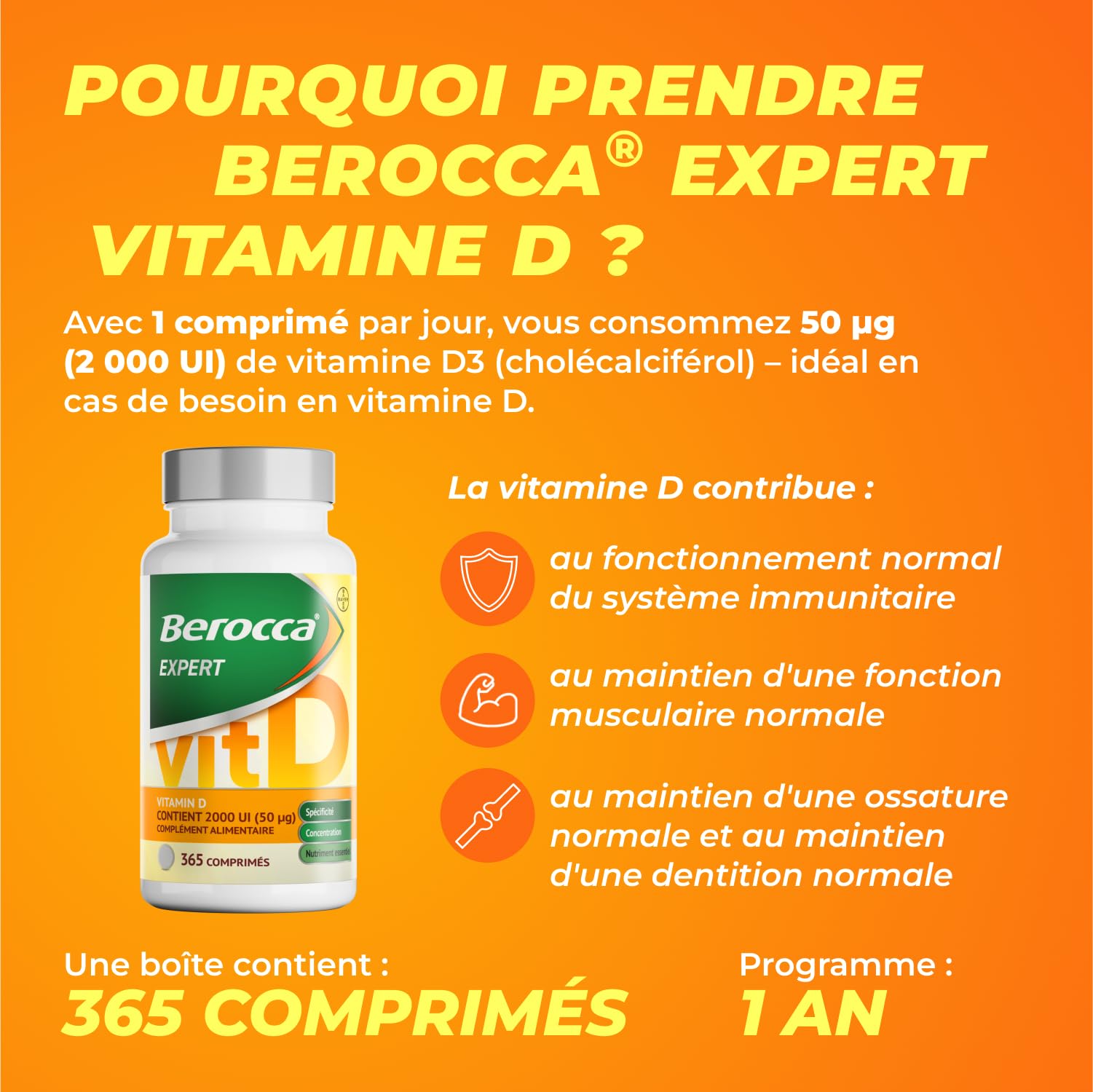 berocca-vitamine-d3-2000-ui-365-comprim-s-immunit-et-os image 4