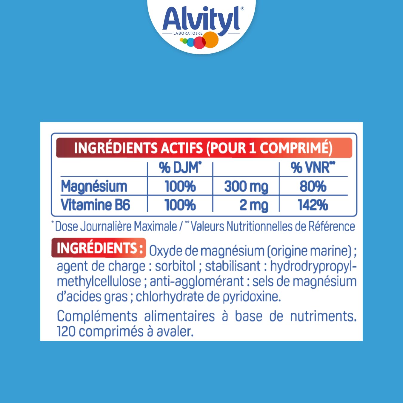 alvityl-magn-sium-marin-300-mg-vitamine-b6-lib-ration-prolong-e-120-comprim-s image 2