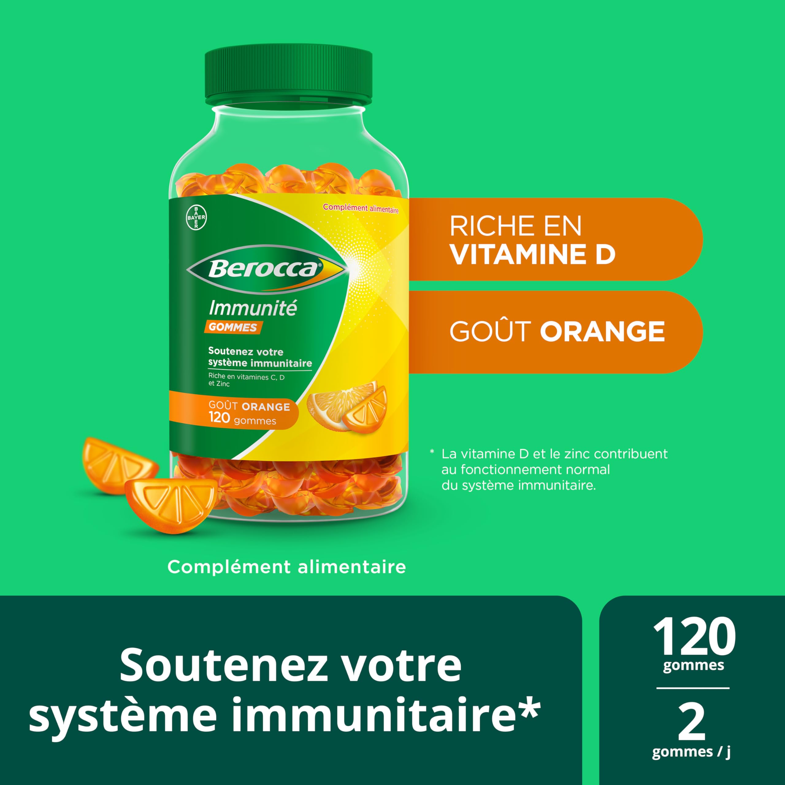 berocca-immunit-gommes-multivitamines-vitamines-c-d-zinc-go-t-orange image 2