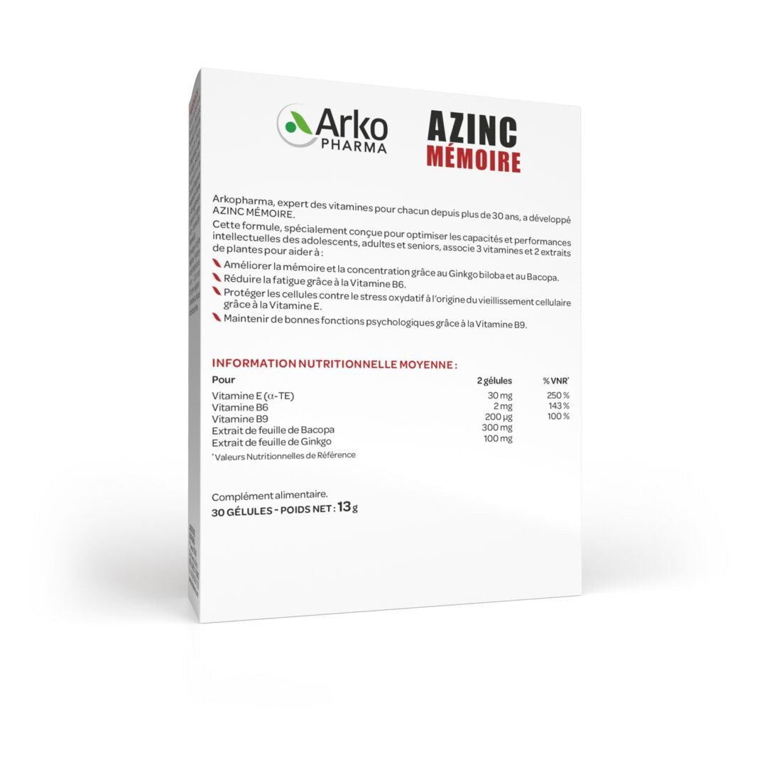 azinc-m-moire-concentration-intellectuelle-arkopharma image 2