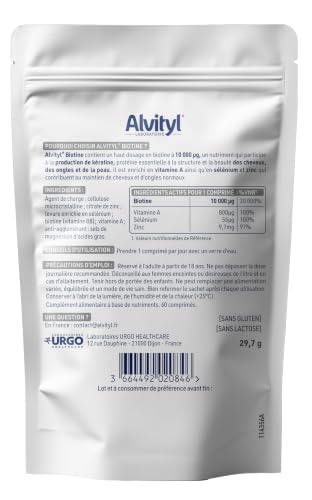alvityl-biotine-10000-g-zinc-s-l-nium-vitamine-a-peau-ongles-cheveux-60-comprim- image 8