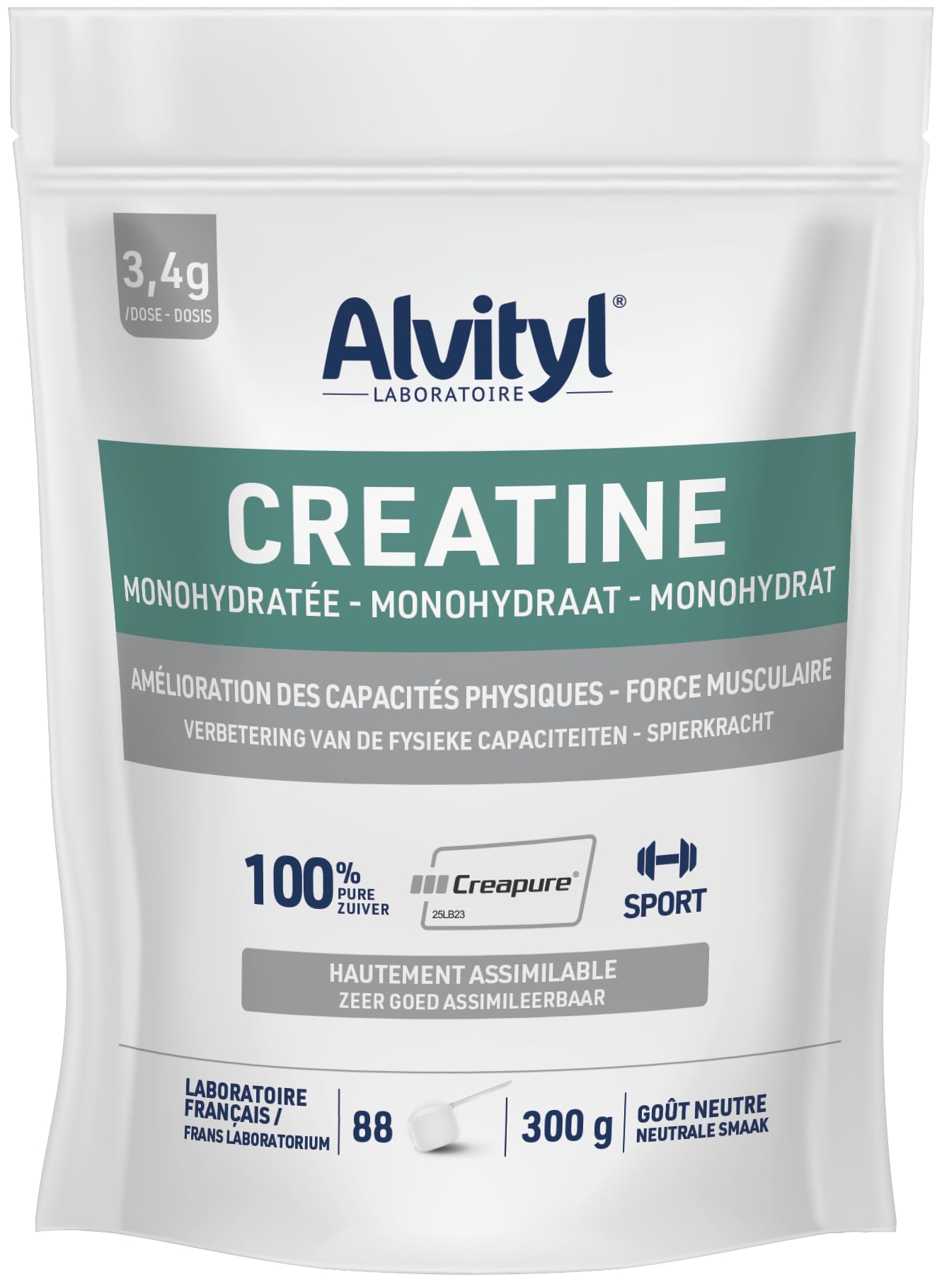 alvityl-cr-atine-monohydrat-e-creapure-poudre-300-g-88-portions image 1