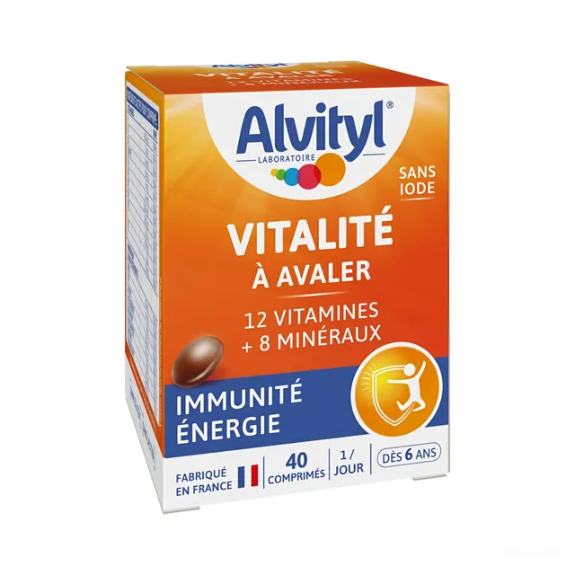 alvityl-vitalit-12-vitamines-et-8-min-raux-go-t-chocolat-d-s-6-ans-40-comprim-s image 1